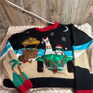 Major Label Group Red and Black Sweater